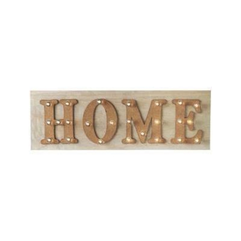 3D LED Giant illuminated HOME sign complete with individual LED lights spelling out home to help enhance the warm home feeling designed by Transomnia